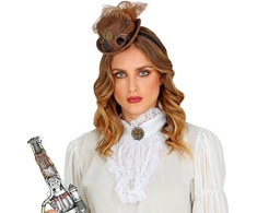 Steampunk plaukų lankelis Mini kepurė
