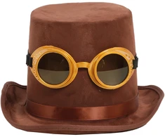 Steampunk skrybėlė su akiniais