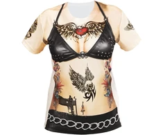 Stilinga rokeri&amp;scaron ka/baikeri&amp;scaron ka moteri&amp;scaron ka mar&amp;scaron kinėliai su ry&amp;scaron kiu tatuiruočių dizainu