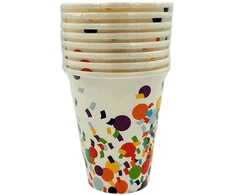 Vienkartiniai popieriniai puodeliai Confetti , 250 ml, 8 vnt.