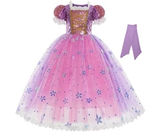 Violetinė princesės suknelė mergaitėms