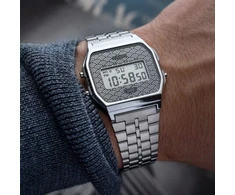 Laikrodis Casio Collection Vintage CASIO VINTAGE modelis ICONIC - TRADITIONAL SEIGAIHA PATTERN Limited Edition - Pilkas