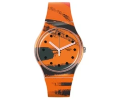 Laikrodis SWATCH modelis BARNS-GRAHAM'S Oranžinis AND Raudonas ON Rožinis