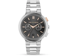 Laikrodis TRUSSARDI R2453164005. Kwarcowy, Kolor pilka. Mężczyzna.