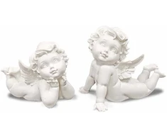 Art-Pol Figūrėlė Angelas baltas gulintis 14x15x11 cm 53849 (2)