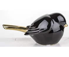 Art-Pol Figūrėlė Paukštis, juoda/auksinė, 15x8x7(A) cm