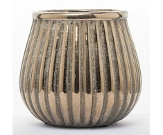 Art-Pol Keraminis vazonas, apvalus, auksinis, 15 x 14(A) cm