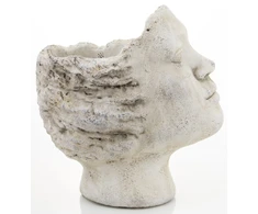 Art-Pol Keraminis vazonas, ovalus, pilkas, 20x14 x 20(A) cm
