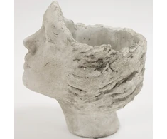 Art-Pol Keraminis vazonas, ovalus, pilkas, 17x22 x 24(A) cm