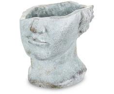 Art-Pol Keraminis vazonas, ovalus, pilkas, 20x18,5 x 19(A) cm