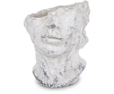 Art-Pol Keraminis vazonas, ovalus, pilkas, 22x20 x 24,5(A) cm