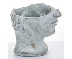 Art-Pol Keraminis vazonas, ovalus, pilkas, 20x18,5 x 19(A) cm