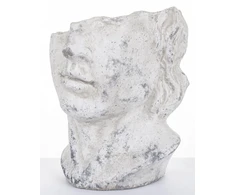 Art-Pol Keraminis vazonas, ovalus, pilkas, 22x20 x 24,5(A) cm