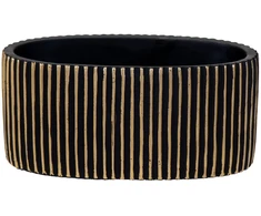 Mega Keraminis vazonas Cosmic, ovalus, auksinis, 15x8,5 x 8,5(A) cm