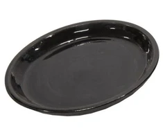 Mega Lėkštelė vazonui Glazed, apvali, juoda, 34 x 4(A) cm