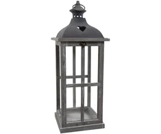 Mega Žibintas Lantern, kvadratinis, pilkas, 25,5 x 66(A) cm