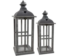 Mega Žibintas Lantern, kvadratinis, pilkas, 25,5 x 66(A) cm