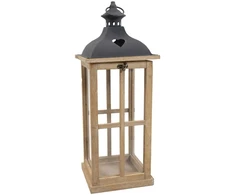 Mega Žibintas Lantern, kvadratinis, rudas, 25,5 x 66(A) cm