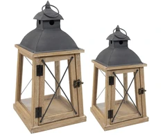 Mega Žibintas Lantern, kvadratinis, rudas, 29 x 61(A) cm