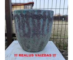 POLNIX Keraminis vazonas ATLANTIS, apvalus, rudas, 30 x 29(A) cm