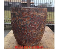 POLNIX Keraminis vazonas ATLANTIS, apvalus, rudas, 46 x 46(A) cm