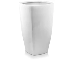 POLNIX Keraminis vazonas MOOD, kvadratinis, baltas, 29 x 57(A) cm