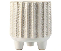 Pot&amp;Deco Keraminis vazonas, apvalus, pilkas, 13,8 x 15,5(A) cm