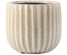Pot&amp;Deco Keraminis vazonas, apvalus, žalias, 15 x 13(A) cm