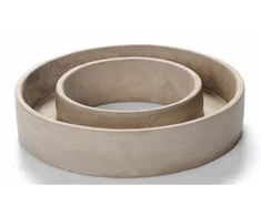 Pot&amp;Deco Keraminis vazonas CHARLY, apvalus, pilkas, 30 x 6,5(A) cm