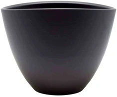 Pot&amp;Deco Keraminis vazonas GABRIELLE, ovalus, juodas, 24x19 x 17,5(A) cm