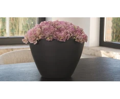 Pot&amp;Deco Keraminis vazonas GABRIELLE, ovalus, baltas, 20x15 x 15(A) cm