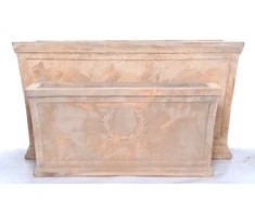 Pot&amp;Deco Keraminis vazonas ISIS, stačiakampis, rudas, 72x35 x 38(A) cm