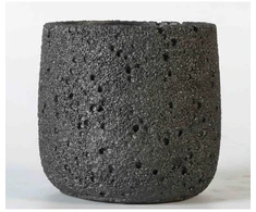 Pot&amp;Deco Keraminis vazonas ISODON, apvalus, juodas, 14 x 12,5(A) cm