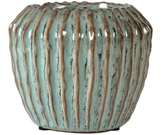 Pot&amp;Deco Keraminis vazonas NOLANA, apvalus, žalias, 16,5 x 14(A) cm