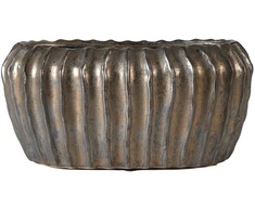 Pot&amp;Deco Keraminis vazonas NOLANA, ovalus, rudas, 27,3x16,5 x 14(A) cm