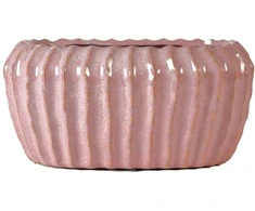 Pot&amp;Deco Keraminis vazonas NOLANA, ovalus, rožinis, 25,5x15,5 x 12(A) cm