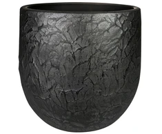 Ter Steege Keraminis vazonas EVI, apvalus, juodas, 18 x 16(A) cm