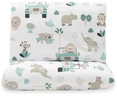 2 dalių patalynės komplektas New Baby Safari II 90x120 cm mėtų spalvos