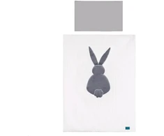 3 dalių patalynės komplektas Belisima Rabbit 100x135 baltai pilkas
