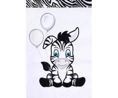 3 dalių patalynės komplektas New Baby Zebra 100x135 cm balta-juoda