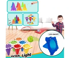 3in1 vikrumo žaidimas su LED kamuoliukais ir žiedais