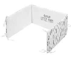 5 dalių lovos patalynės komplektas Belisima Little Man 100x135 pilkas