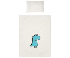 6 dalių patalynės komplektas Belisima Dino 3D 100x135 cm, kreminės ir turkio spalvų