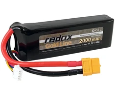Akumuliatorius Redox Gold Line 2000 mAh 11,1 V 80C XT-60