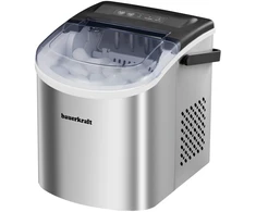 Automatinis tylus efektyvus Bauerkraft ledo kubelių gamintojas, paprastas naudoti, 12 kg/24 val., sidabro spalvos
