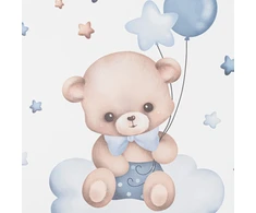 Baby Mix Bear persirengimo kilimėlis su standikliu, 47x70 cm, mėlynas