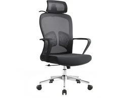Baby Mix ergonominė biuro kėdė su galvos ir juosmens atrama, juoda