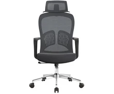 Baby Mix ergonominė biuro kėdė su galvos ir juosmens atrama, juoda