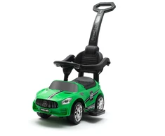 Baby Mix RACER žalias kūdikių šokliukas su garsu ir atrama rankoms