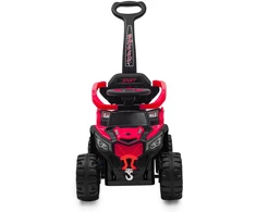 Baby Mix Ruggy elektrinis paspirtukas su kreipiamuoju strypu, raudonas